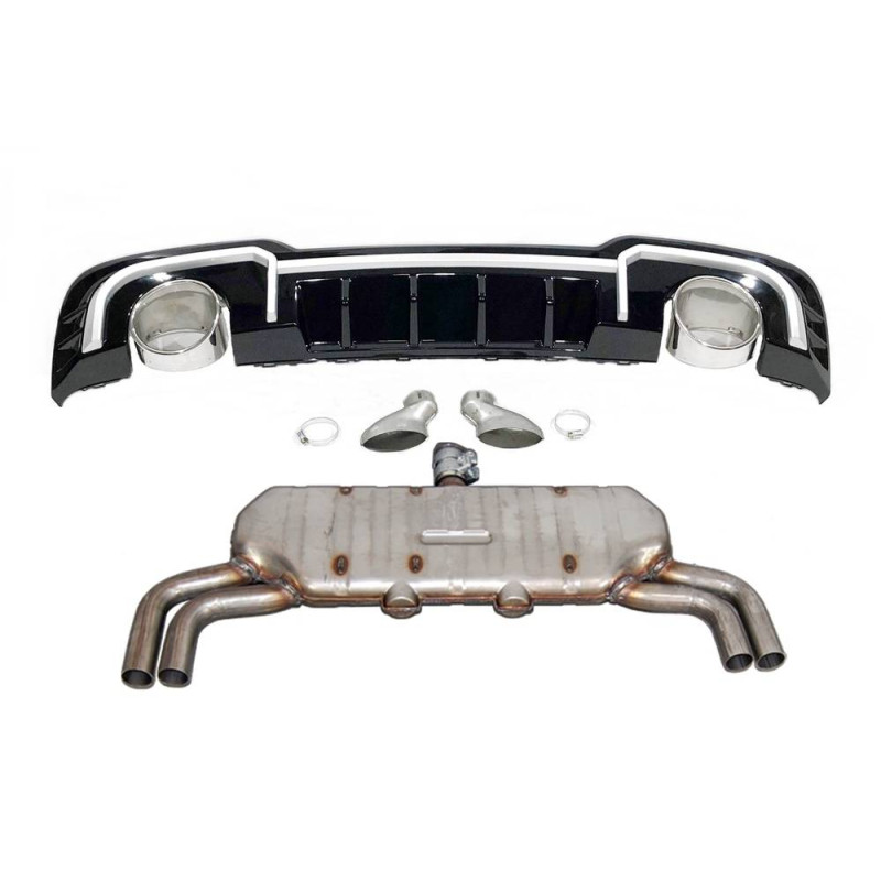 Diffusore Posteriore Audi A3 Sportback 2016-2019 Look RS3 Scarico (Cod. E-TCA20160092) Diffusore Posteriore Audi A3 Sportback 2016-2019 Look RS3 Scarico (Cod. E-TCA20160092)
