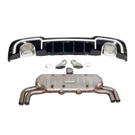 Diffusore Posteriore Audi A3 Sportback 2016-2019 Look RS3 Scarico (Cod. E-TCA20160092)