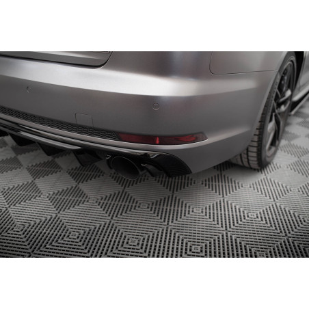 Sottoparaurti posteriore V.1 Audi A4 S-line B9 (Version with single scarico tips on both sides) (Cod
