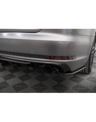 Sottoparaurti posteriore V.1 Audi A4 S-line B9 (Version with single scarico tips on both sides) (Cod