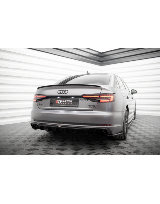 Sottoparaurti posteriore V.1 Audi A4 S-line B9 (Version with single scarico tips on one side) (Cod. 