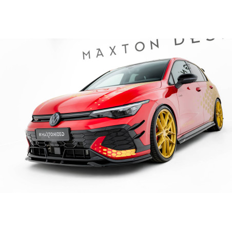 SPLITTER ANTERIORE V.1 Volkswagen Golf GTI Clubsport Mk8 Facelift (Cod. M-VW-GO-8F-GTI-CS-FD1G)