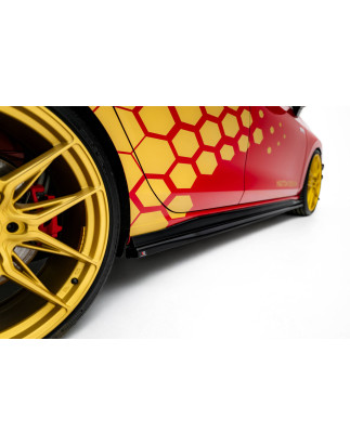 Diffusori minigonne V.2 Volkswagen Golf GTI Clubsport Mk8 Facelift (Cod. M-VW-GO-8F-GTI-CS-SD2G)