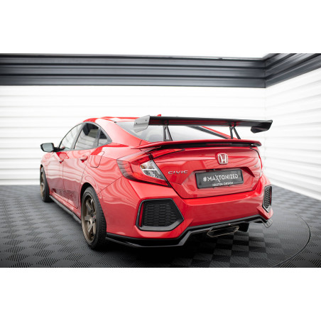 Spoiler in carbonio con supporto superiore  Honda Civic SI Mk10 (Cod. M-CF-HO-CI-10-SI-WING5-UPP-245