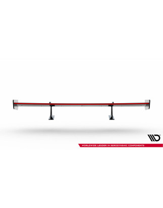 Spoiler in carbonio con supporto superiore + LED Honda Civic SI Mk10 (Cod. M-CF-HO-CI-10-SI-WING5-UP