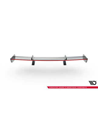 Spoiler in carbonio con supporto superiore + LED Honda Civic SI Mk10 (Cod. M-CF-HO-CI-10-SI-WING5-UP
