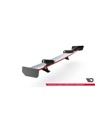 Spoiler in carbonio con supporto superiore + LED Honda Civic SI Mk10 (Cod. M-CF-HO-CI-10-SI-WING5-UP