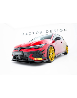 SPLITTER ANTERIORE street pro + Flaps Volkswagen Golf GTI Clubsport Mk8 Facelift (Cod. M-VWGO8FGTICS