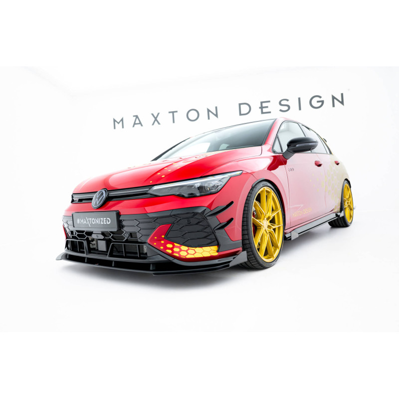 SPLITTER ANTERIORE street pro + Flaps Volkswagen Golf GTI Clubsport Mk8 Facelift (Cod. M-VWGO8FGTICS