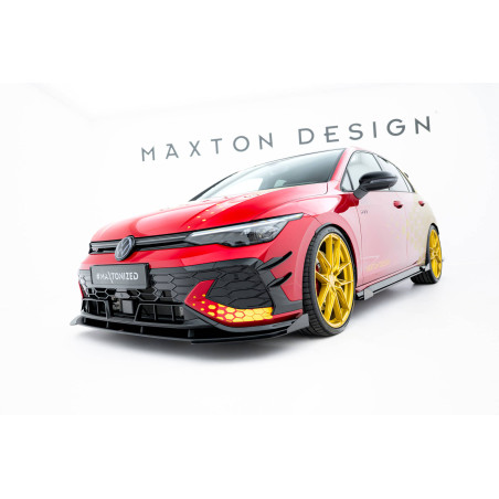 SPLITTER ANTERIORE street pro + Flaps Volkswagen Golf GTI Clubsport Mk8 Facelift (Cod. M-VWGO8FGTICS