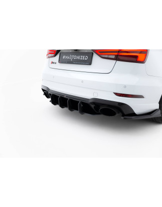 DIFFUSORE POSTERIORE street pro V.2 Audi RS3 berlina 8V Facelift (Cod. M-AURS38VFSCNC-RS2B+BRBI)