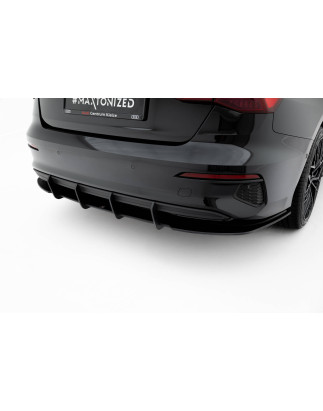 DIFFUSORE POSTERIORE street pro Audi A3 berlina 8Y (Cod. M-AUA38YSCNC-RS1B+BRBI)