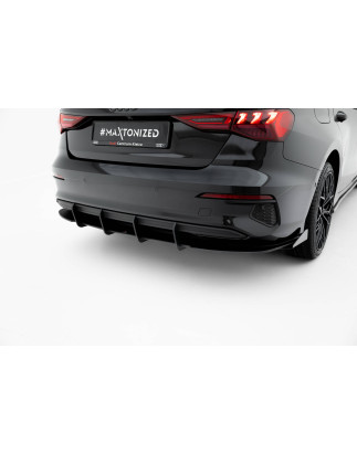 DIFFUSORE POSTERIORE street pro + Flaps Audi A3 berlina 8Y (Cod. M-AUA38YSCNC-RS1RB+RSF1G)