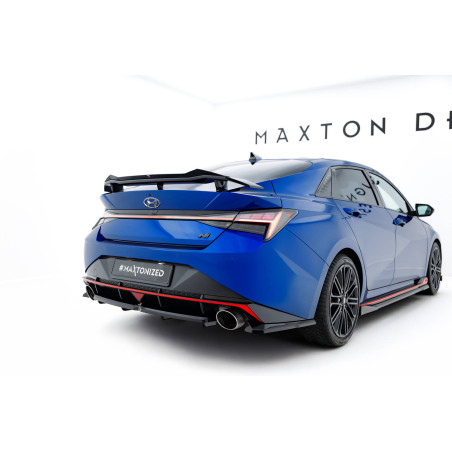 Splitter centrale posteriore (con barre verticali) Hyundai Elantra N Mk7 (Cod. M-HY-EL-7-N-RD1G+RD2G