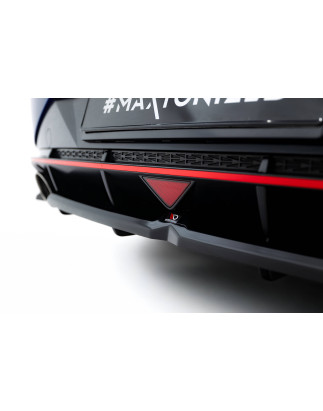 Splitter centrale posteriore (con barre verticali) Hyundai Elantra N Mk7 (Cod. M-HY-EL-7-N-RD1G+RD2G