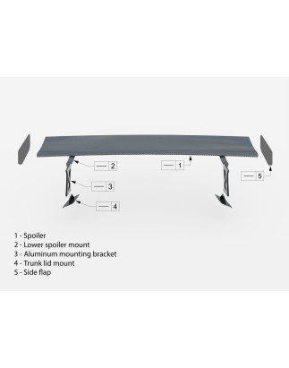 Carbon Spoiler V.2 + LED Mercedes-Benz CLE AMG-Line C236 (Cod. M-CF-ME-CLE-236-WING5-245-P-2+LED)