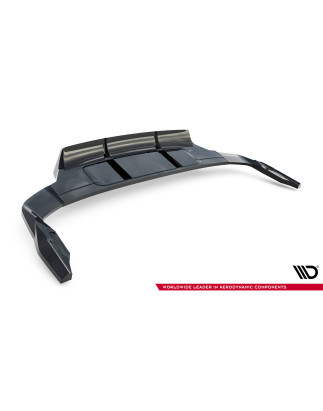 Splitter posteriore (con barre verticali) Audi Q7 S-Line Mk2 Facelift 2 (Cod. M-AU-Q7-2F2-SLINE-RD1G