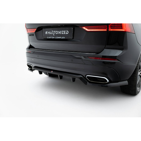 Splitter posteriore (con barre verticali) Volvo XC60 Mk2 (Cod. M-VO-XC60-2-RD1G+RD2G)