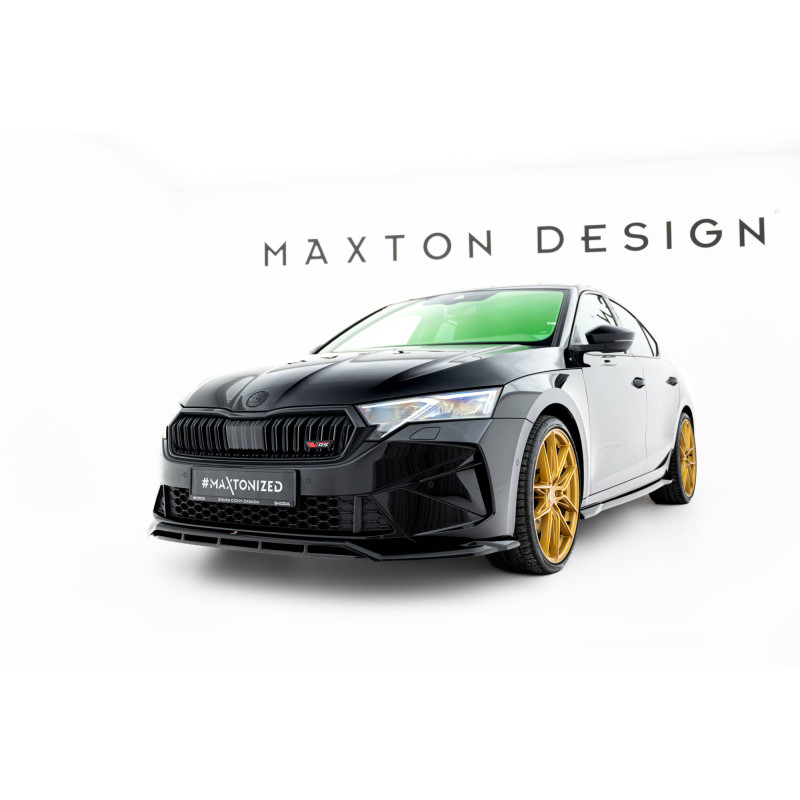 SPLITTER ANTERIORE V.1 Skoda Octavia RS Liftback / Combi Mk4 Facelift (Cod. M-SK-OC-4F-RS-FD1G+FD1RG