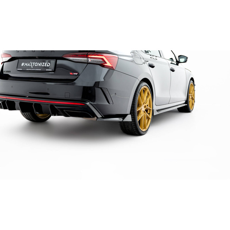 Splitters posteriori laterali V.8 Skoda Octavia RS Liftback / Combi Mk4 Facelift (Cod. M-SK-OC-4F-RS