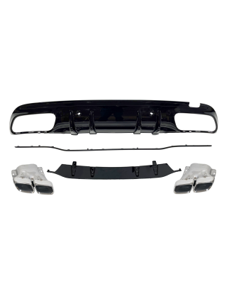 Diffusore Posteriore Mercedes W205 2019 4P / SW Look C63 ABS (Cod. E-TCM2059)