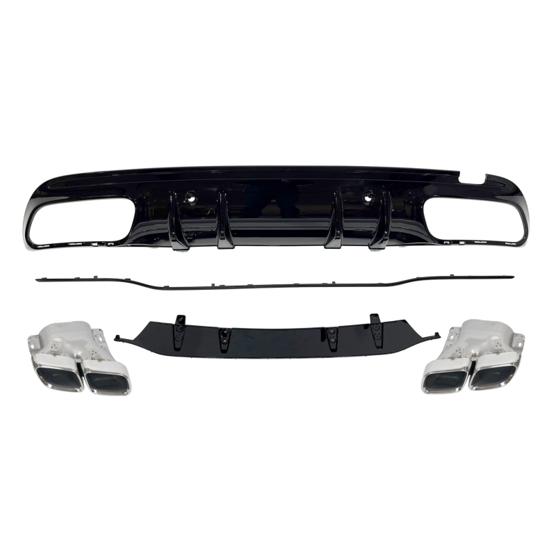 Diffusore Posteriore Mercedes W205 2019 4P / SW Look C63 ABS (Cod. E-TCM2059)