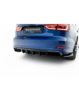 Sottoparaurti posteriore Audi A3 berlina 8V  (Version with dual scarico tips on one side) (Cod. M-AU