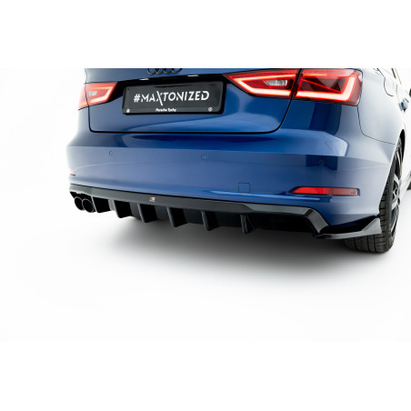 Sottoparaurti posteriore Audi A3 berlina 8V  (Version with dual scarico tips on one side) (Cod. M-AU