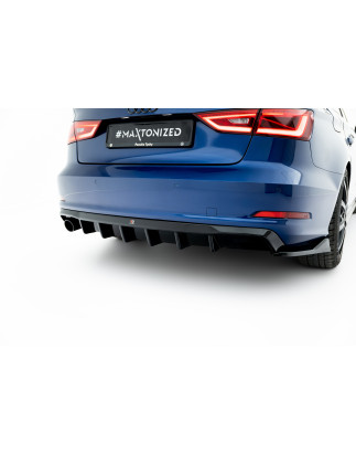 Sottoparaurti posteriore Audi A3 berlina 8V (Version with single scarico tips on one side) (Cod. M-A