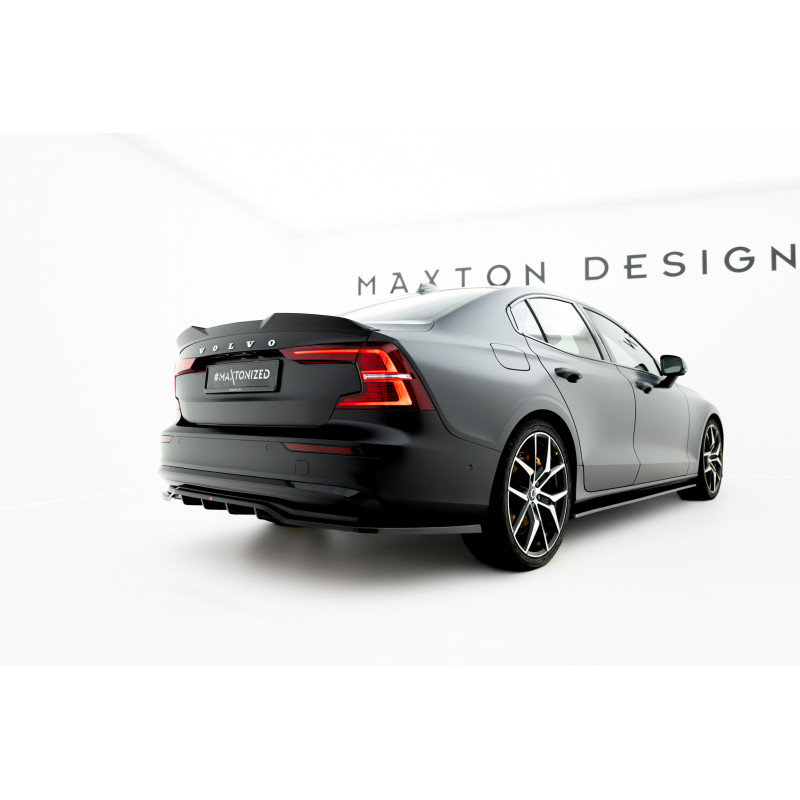 Splitter posteriore (con barre verticali) Volvo S60/V60 R-Design Mk3  (Cod. M-VO-S60-3F-RDESIGN-RD1G