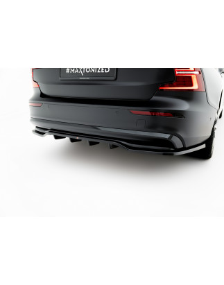 Splitter posteriore (con barre verticali) Volvo S60/V60 R-Design Mk3  (Cod. M-VO-S60-3F-RDESIGN-RD1G