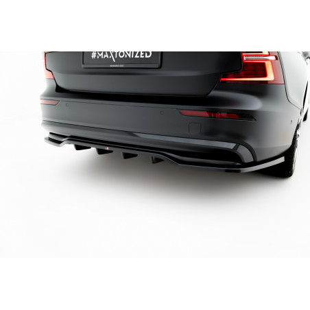 Splitter posteriore (con barre verticali) Volvo S60/V60 R-Design Mk3  (Cod. M-VO-S60-3F-RDESIGN-RD1G