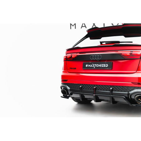 Splitter posteriore (con barre verticali) Audi RSQ8 Mk1 Facelift (Cod. M-AU-RSQ8-1F-RD1G+RD2G)