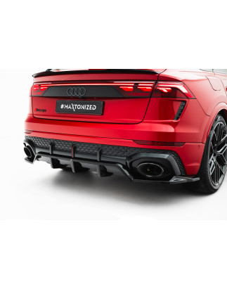 Splitter posteriore (con barre verticali) Audi RSQ8 Mk1 Facelift (Cod. M-AU-RSQ8-1F-RD1G+RD2G)