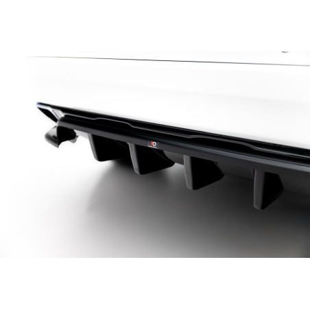Splitter posteriore (con barre verticali) Volvo XC60 Mk1 Facelift (Cod. M-VO-XC60-1F-RD1G+RD2G)