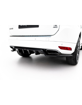 Splitter posteriore (con barre verticali) Volvo XC60 Mk1 Facelift (Cod. M-VO-XC60-1F-RD1G+RD2G)