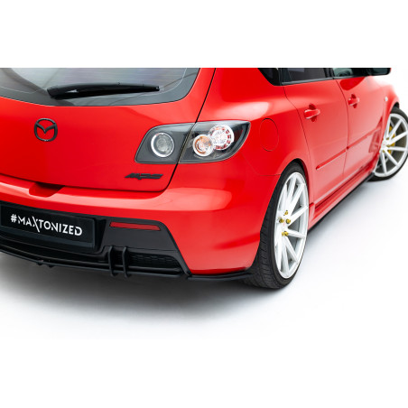 Splitters posteriori laterali Street Pro Mazda 3 MPS Mk1 EU Version (Cod. M-MA3MPS1CNC-RSD2B)
