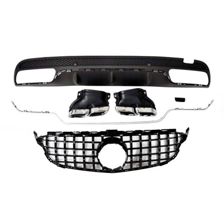 Kit Estetico Mercedes W205 2014-2018 4P / SW Look AMG C63 (Cod. E-TCM01040143N)