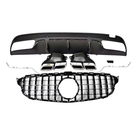 Kit Estetico Mercedes W205 2014-2018 4P / SW Look AMG C63 (Cod. E-TCM01040143N)