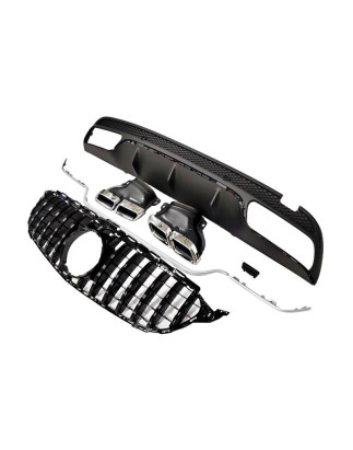 Kit Estetico Mercedes W205 2014-2018 4P / SW Look AMG C63 (Cod. E-TCM01040143N)