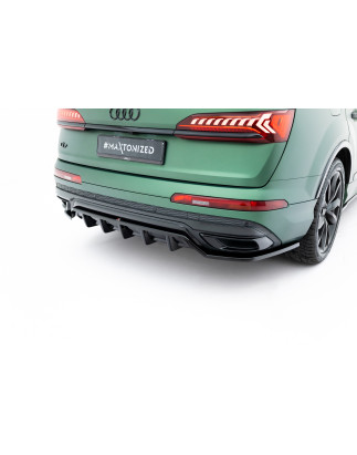 Splitter posteriore (con barre verticali) Audi Q7 S-Line Mk2 Facelift (Cod. M-AU-Q7-2F-SLINE-RD1G+RD