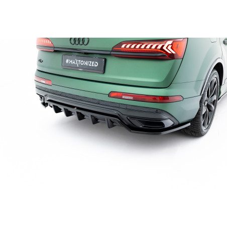 Splitter posteriore (con barre verticali) Audi Q7 S-Line Mk2 Facelift (Cod. M-AU-Q7-2F-SLINE-RD1G+RD