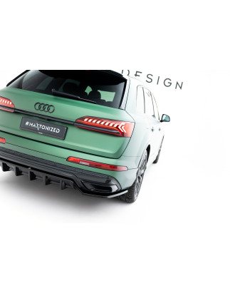 Splitter posteriore (con barre verticali) Audi Q7 S-Line Mk2 Facelift (Cod. M-AU-Q7-2F-SLINE-RD1G+RD