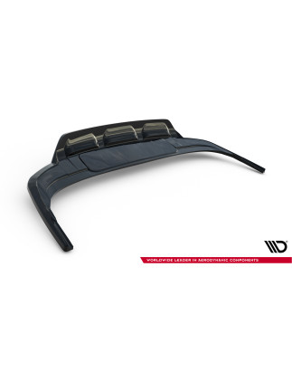 Splitter posteriore (con barre verticali) Audi Q7 S-Line Mk2 Facelift (Cod. M-AU-Q7-2F-SLINE-RD1G+RD