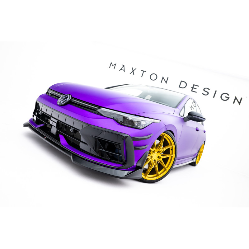 SPLITTER ANTERIORE V.4 Volkswagen Golf R  Mk8 Facelift (Cod. M-VW-GO-8F-R-FD4G)