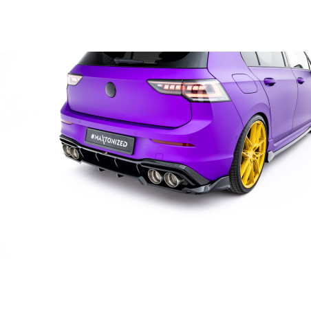 Splitter posteriore (con barre verticali) V.1 Volkswagen Golf R  Mk8 / Mk8 Facelift (Cod. M-VW-GO-8F