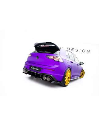 Splitter posteriore (con barre verticali) V.2 Volkswagen Golf R  Mk8 / Mk8 Facelift (Cod. M-VW-GO-8F