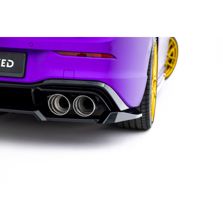 Splitter posteriore (con barre verticali) V.2 Volkswagen Golf R  Mk8 / Mk8 Facelift (Cod. M-VW-GO-8F