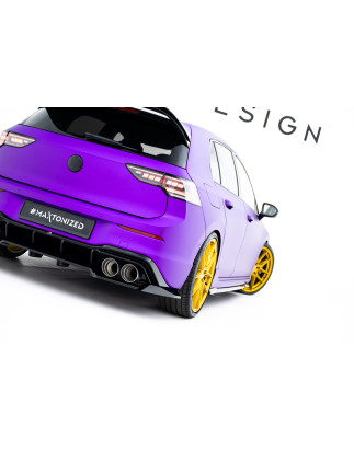 Splitter posteriore (con barre verticali) V.2 Volkswagen Golf R  Mk8 / Mk8 Facelift (Cod. M-VW-GO-8F