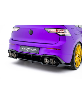 Splitter posteriore (con barre verticali) V.2 Volkswagen Golf R  Mk8 / Mk8 Facelift (Cod. M-VW-GO-8F